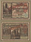 Deutschland - Nebengebiete Deutsches Reich: Stadtgemeinde Danzig 1 Million Mark 1923 Überdruck auf 50.000 Mark, Ro.800, winziger Knick an der linken o...