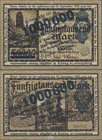 Deutschland - Nebengebiete Deutsches Reich: Danzig - Stadtgemeinde, 1 Million Mark, blauer Überdruck auf 50.000 Mark 1923, Ro.801, stärker gebraucht m...