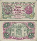 Deutschland - Nebengebiete Deutsches Reich: Danzig - Stadtgemeinde, 1 Million Mark 1923, Ro.802b, winziger Einriss am oberen Rand, etwas fleckiges Pap...