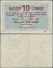 Deutschland - Nebengebiete Deutsches Reich: Danzig Zentralkasse 10 Pfennig 1923, Ro.814b, schöne saubere Umlauferhaltung mit einigen Knicken. Erhaltun...