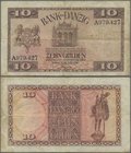 Deutschland - Nebengebiete Deutsches Reich: Danzig - Bank von Danzig, 10 Gulden 10.02.1924, Ro.833a, stärker gebraucht mit kleinen Einrissenam oberen ...