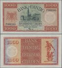 Deutschland - Nebengebiete Deutsches Reich: Danzig - Bank von Danzig, 1000 Gulden 10.02.1924, Ro.837, minimaler senkrechter Bug am linken Rand und lei...