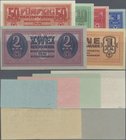 Deutschland - Konzentrations- und Kriegsgefangenenlager: Satz mit 6 Werten der Wehrmachtsausgaben mit 1 RPf (VF), 5 RPf (UNC), 10 RPf (UNC), 50 RPf (U...