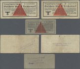 Deutschland - Konzentrations- und Kriegsgefangenenlager: Kleines Lot mit 3 KGL-Gutscheinen, dabei 1 Reichspfennig mit rückseitigem Stempel ”Kommandant...