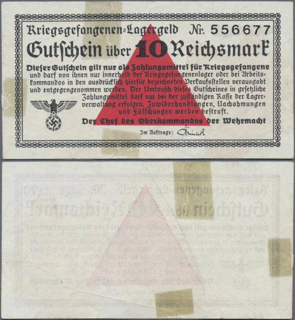Deutschland - Konzentrations- und Kriegsgefangenenlager: 10 Reichsmark KGL-Lager...