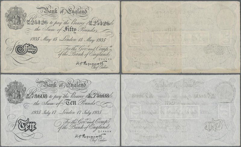 Deutschland - Konzentrations- und Kriegsgefangenenlager: 10 and 50 Pounds ”BERNH...