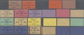 Deutschland - Konzentrations- und Kriegsgefangenenlager: Eglosheim, Württemberg, Kriegsgefangenen-Lager, 1, 2 Pf., Wertziffern ohne Fußstriche, 5, 10,...