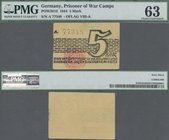 Deutschland - Konzentrations- und Kriegsgefangenenlager: Murnau – Oflag VII-A 5 Mark 1944, C.3816 (Podczaski DO-116.6a) in perfect condition, PMG grad...