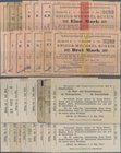 Deutschland - Notgeld - Westfalen: Lütgendortmund, Amtsverband, 1/2 (4), 1 (3), 2 (4), 3 (3) Mark, 8.8.1914, mit und ohne Druckfirma, unterschiedlich ...