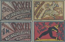 Deutschland - Notgeld - Westfalen: Münster, Kleinkunstbühne Roxel, 50 Pf., Druckfirma 26 mm, KN vierstellig, rs ohne Stempel, links unten 4 mm Eckabri...