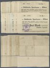 Deutschland - Notgeld - Westfalen: Witten, Städtische Sparkasse, 0,50 (5), 1 (6), 1,50 (4), 2 (2), 3 (5) Mark, 11.8.1914, Varianten im Druck der Wertz...