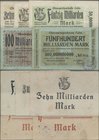 Deutschland - Notgeld - Württemberg: Calw, Oberamtssparkasse, 10, 20, 50 Mrd. Mark, 26.10.1923, 100, 500 Mrd. Mark, 6.11.1923, Erh. III, total 5 Schei...