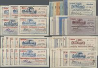 Deutschland - Notgeld - Württemberg: Erbach, Gemeinde, 10 Mio. bis 1 Billion Mark, 28.9. - 26.11.1923, umfangreiche Sammlung von 41 verschiedenen Sche...