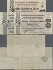 Deutschland - Notgeld - Württemberg: Geislingen, Württembergische Metallwarenfabrik, 1, 5, 50 Mrd. Mark, 25.10.1923, Erh. III, total 3 Scheine
 [taxe...