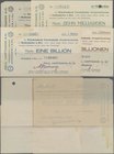 Deutschland - Notgeld - Württemberg: Heidenheim, Paul Hartmann AG, 1 Mio. Mark, 23.8.1923, Erh. III-, 10 Mrd. Mark, 14.11.1923, Erh. I-, beide lochent...
