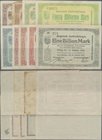 Deutschland - Notgeld - Württemberg: Herbrechtingen, Gemeinde, 20 (2, Wz-Varianten), 50 (2, mit und ohne Wz.), 100, 500 (3, mit und ohne Gründruck rs....