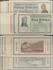 Deutschland - Notgeld - Württemberg: Lauffen, Stadt, 5, 10, 20, 200 Mio., 1, 10, 20, 50 Mrd. Mark, Serie A, dito, 10, 20, 50, 200 Mio., 1, 20 Mrd. Mar...
