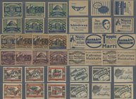 Deutschland - Notgeld - Ehemalige Ostgebiete: Breslau, Städtische Straßenbahn, 20 x 20 Pf., o. D. - 30.6.1922, in den Farben blau/grün (6), braun/blau...