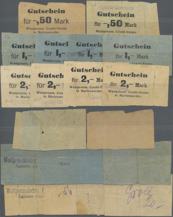 Deutschland - Notgeld - Ehemalige Ostgebiete: Christburg, Westpreußen, -.50 (2),...