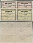 Deutschland - Notgeld - Ehemalige Ostgebiete: Gross Schliewitz, Westpreußen, Volksbank, 0,50 (2 Varianten), 1, 2 Mark, 8.8.1914, Varianten bei ”M” von...