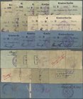 Deutschland - Notgeld - Ehemalige Ostgebiete: Mewe, Westpreußen, Magistrat, 10, 50 Pf., 1 (3), 2 (6, je 3 x grau und weiß), 3 (4) Mark, o. D., mit Var...