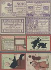 Deutschland - Notgeld - Sonstige: Swinesnuten, G. z. F. (Gesellschaft zur Freundschaft), 25, 50, 75 Pf., 1 (Mark), 150 Pf., Strandfest am 18.3.1922, s...