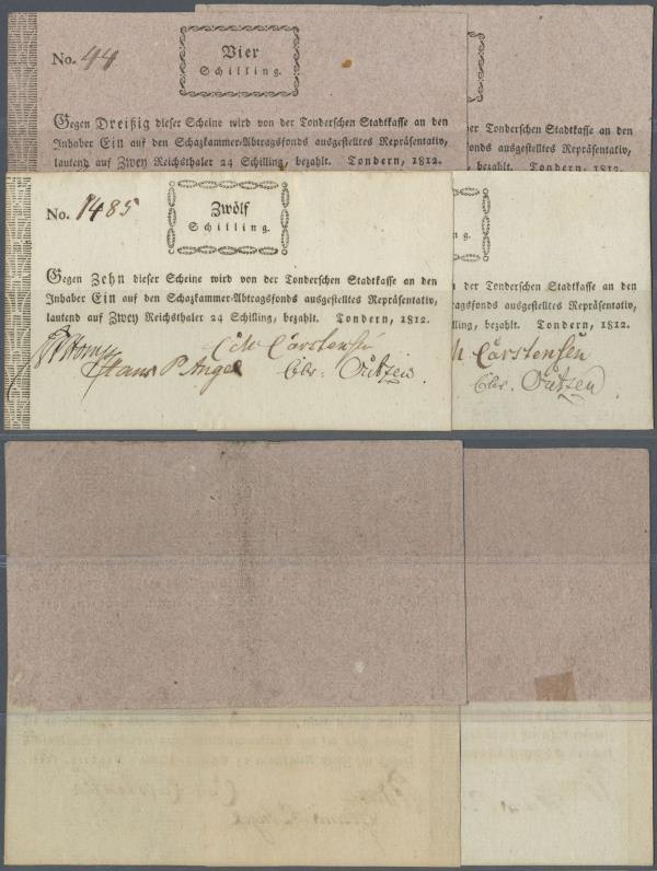 Deutschland - Altdeutsche Staaten: Stadtkasse Tondern (Schleswig-Holstein), Set ...