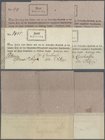 Deutschland - Altdeutsche Staaten: Stadtkasse Tondern (Schleswig-Holstein), Set mit 4 Banknoten, 2 x 4 Schilling und 2 x 12 Schilling 1812, PiRi A646,...