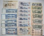 Deutschland - Deutsches Reich bis 1945: Sammlung von fast 300 Banknoten, mit 50 Mark aus 1906 - 1910 (ab Ro. 25, ca. 60 Stück), 100 Mark aus 1898 - 19...