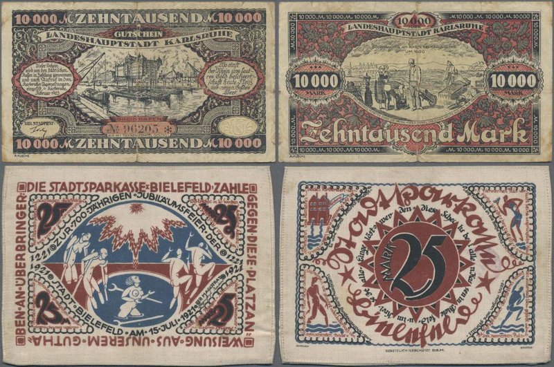 Deutschland - Notgeld: Schachtel mit 730 Scheinen Großnotgeld und Städtenotgeld ...