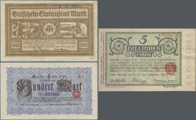 Deutschland - Notgeld: Notgeld, 25 ehemalige Auktionslose mit Ausrufpreisen von ...