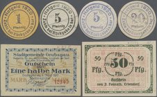 Deutschland - Notgeld - Bayern: Umfangreiche, teils alphabetisch angelegte Sammlung von 1230 Scheinen in zwei Alben und einer Schatulle. Enthalten sin...