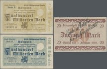 Deutschland - Notgeld - Rheinland: Elberfeld, Stadt, variantenreiche Sammlung von 129 unterschiedlichen Scheinen der Stadt auf Blättern aufgezogen, mi...