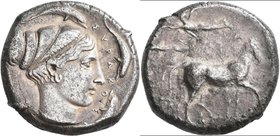 Sizilien - Städte: Siracusa: AR-Tetradrachme, ca. 485-425 v. Chr., 16,96 g, sehr schön.
 [taxed under margin system]