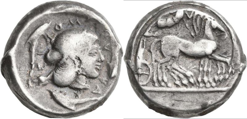 Sizilien - Städte: Siracusa: AR-Tetradrachme, ca. 485-425 v. Chr., 17,28 g, sehr...