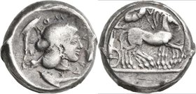 Sizilien - Städte: Siracusa: AR-Tetradrachme, ca. 485-425 v. Chr., 17,28 g, sehr schön.
 [taxed under margin system]