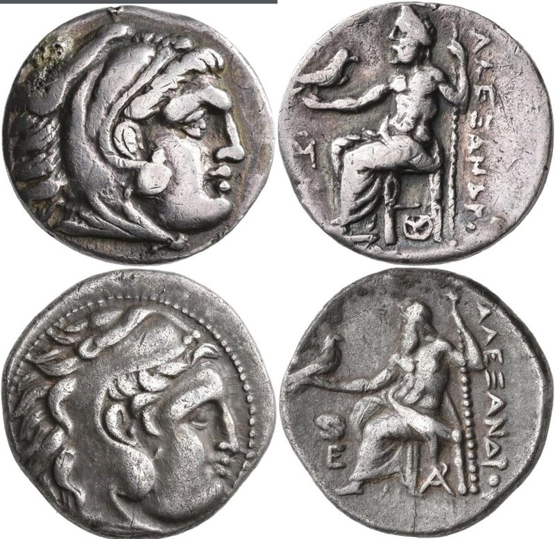 Makedonien - Könige: Alexander III. der Große 336-323 v. Chr.: Lot 2 x AR-Drachm...