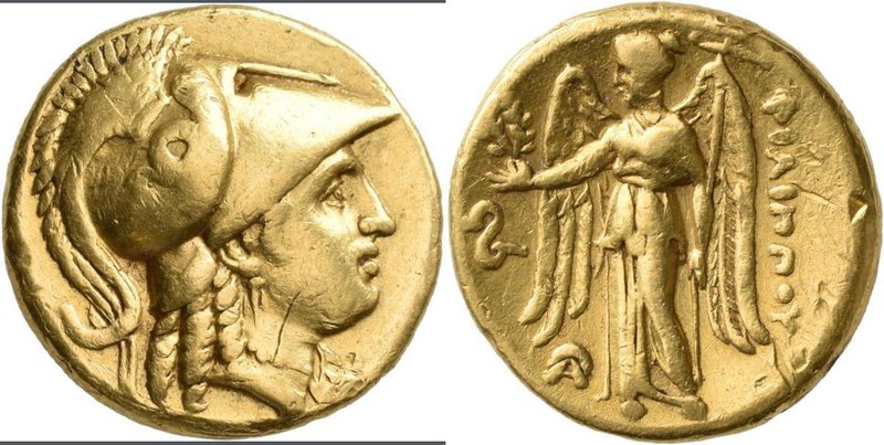 Makedonien - Könige: Alexander III. der Große, 336 - 323 v. Chr.: AU-Stater, 8,4...