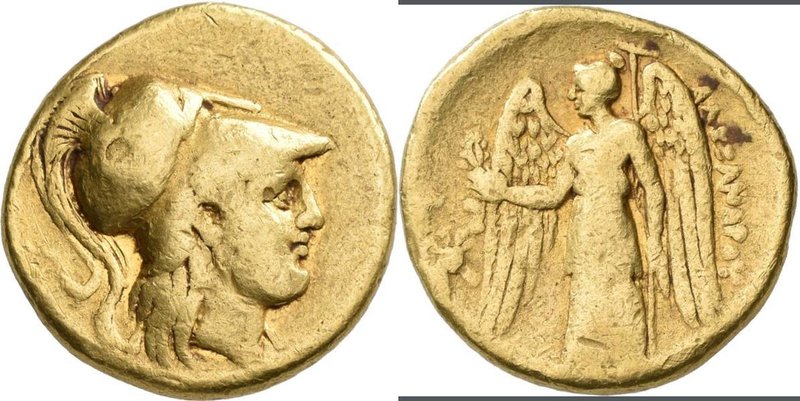 Makedonien - Könige: Alexander III., der Große 336-323 v. Chr.: Gold-Stater, Av:...