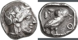 Attika: AR-Tetradrachme, ca. 479-404 v. Chr., Athen, 16,74 g. Athenakopf nach rechts/Eule. Sehr schön.
 [taxed under margin system]