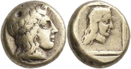 Lesbos: Mytilene, Elektron-Hekte ca. 412-378 v. Chr., 2,5 g, blasses Gold, sehr schön.
 [taxed under margin system]