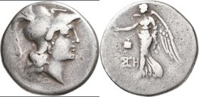 Pamphylien: SIDE: Tetradrachme, 2.-1. Jhd. v. Chr., 16,07 g. Athenakopf mit korinthischem Helm / Nike nach links. Sehr schön.
 [taxed under margin sy...