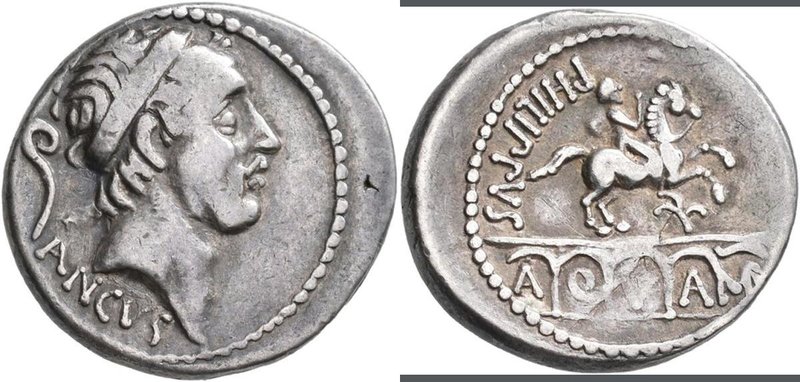 Lucius Marcius Philippus (56 v.Chr.): AR Denar, 56 v. Chr., Mzst. Rom, Albert 13...