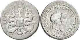 Marcus Antonius (39 v.Chr.): Ionien,Ephesos, Marcus Antonius (+30 v. Chr.) mit Octavia, Cistophor, Sydenham 1198, Sydenham 1198, 11,66 g, schön.
 [ta...