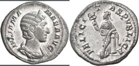 Iulia Mamaea (+ 235 n.Chr.): Iulia Mamaea (+235 n. Chr.), Mutter des Severus Alexander (221-235 n. Chr.): AR-Denar, 3,05 g. Kampmann 64.4, sehr schön-...