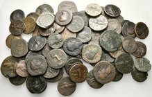 Antike: Römische Kaiserzeit: Lot-über 65 Stück, Bronzemünzen des 1.-3. Jahrhundert. Etliche Sesterze, Dupondien, Asse etc. Schön, schön-sehr schön, se...