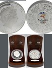 Australien: Elizabeth II. 1952-,: 30 Dollars 2000, Olympische Spiele in Sydney, 1 Kilo 999/1000 Silber, KM# 520. Mit Farblogo. In Original Kapsel und ...