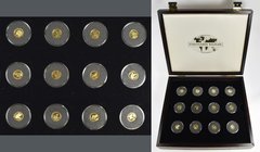 Cook Inseln: 12 x 25 Dollars 1990 - 1992: Serie die kleinsten Tier-Münzen der Welt in Gold / Gefährdete Tierwelt / Endangered Wildlife. Angefangen mit...