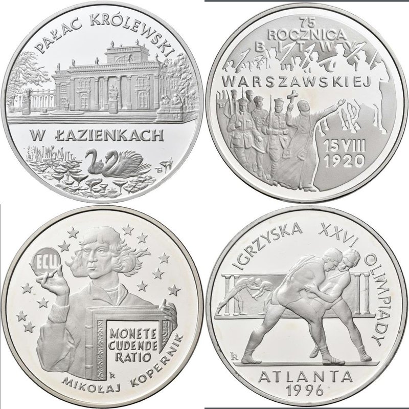 Polen: Lot 5 x 20 Zlotych 1995: Plock Province, 500 lat wojewodztwa Plockiego (K...