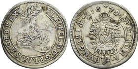 Haus Habsburg: Leopold I. 1657-1705: 15 Kreuzer 1679 KB - Kremnitz. Mit Punkt nach Jahreszahl. KM# 175, Herinek 1046. 6,04 g. Sehr schön.
 [taxed und...